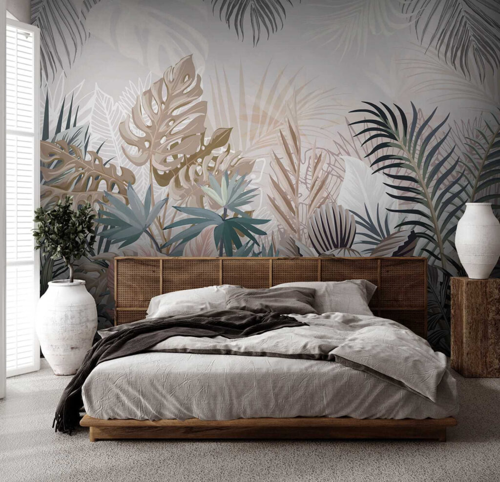 Hojas tropicales en pastel — interior 3
