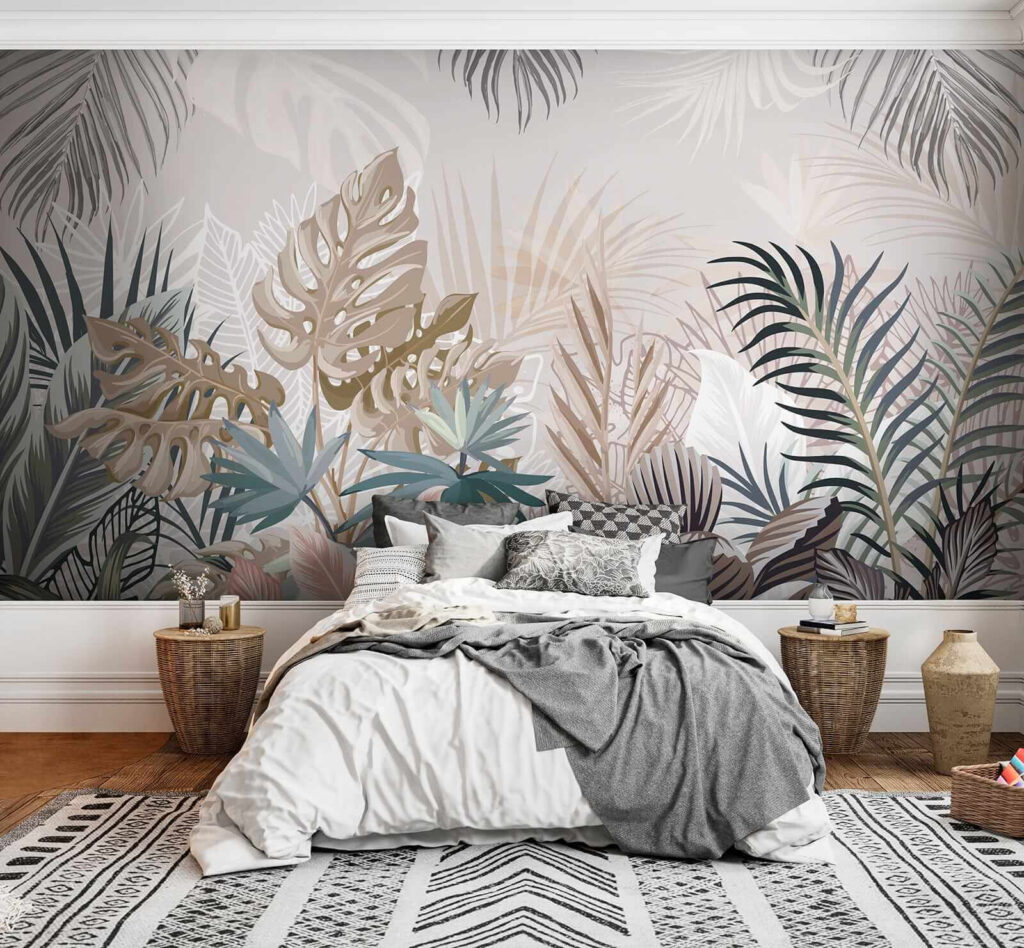 Hojas tropicales en pastel — interior 4