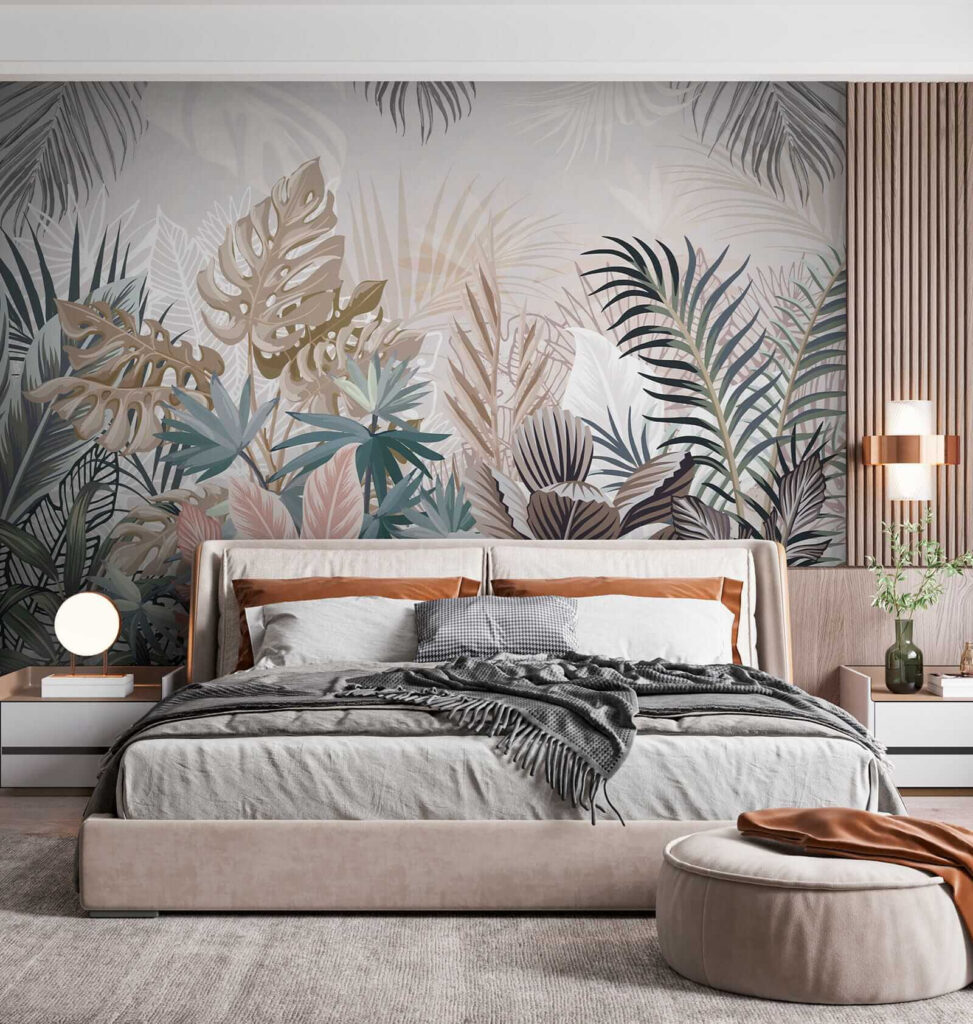 Hojas tropicales en pastel — interior 5