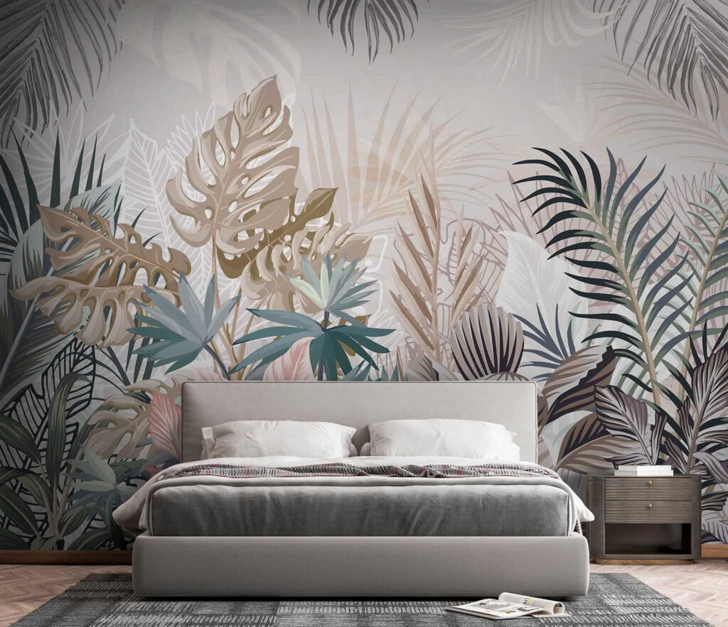 Hojas tropicales en pastel — interior 6