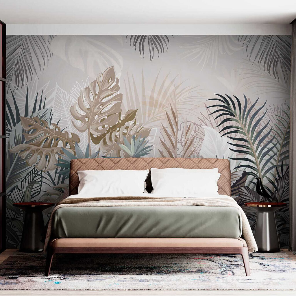 Hojas tropicales en pastel — interior 11