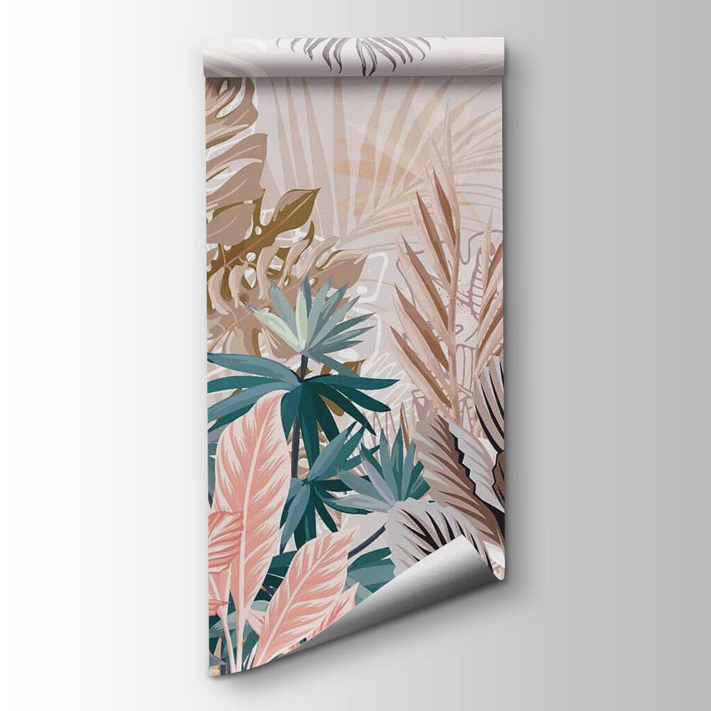 Hojas tropicales en pastel — vista del producto