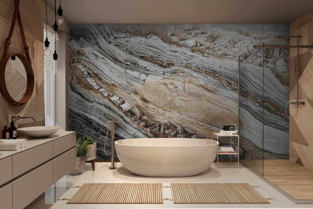 Piedra en capas grises — interior 6