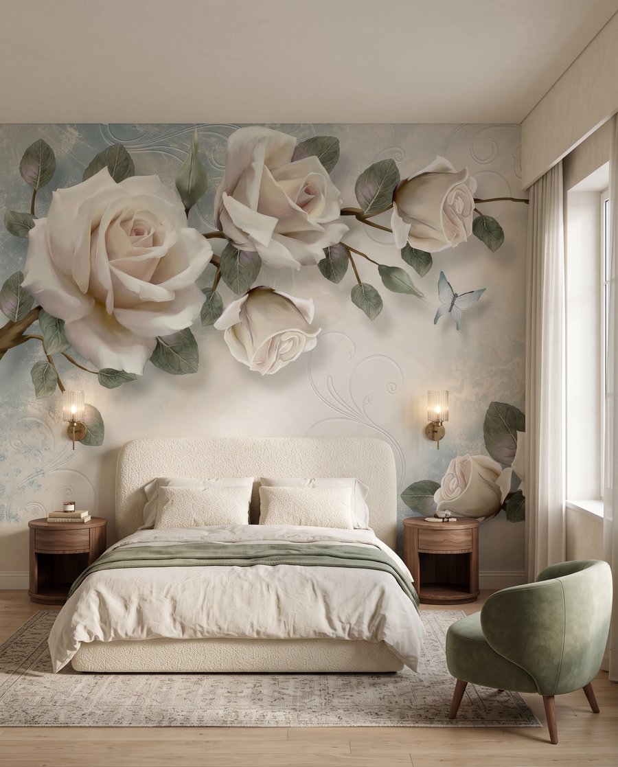 Rosas entre huecos claros — interior 3