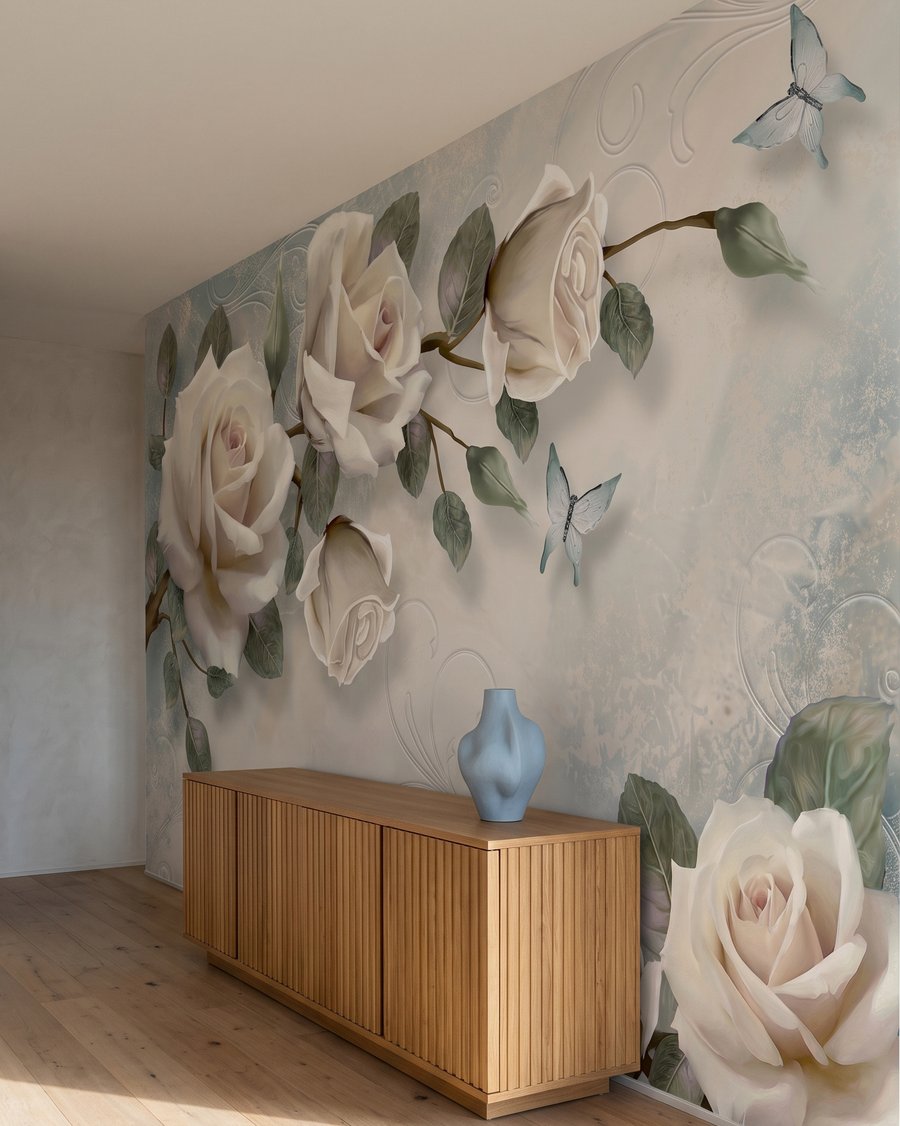 Rosas entre huecos claros — interior 4