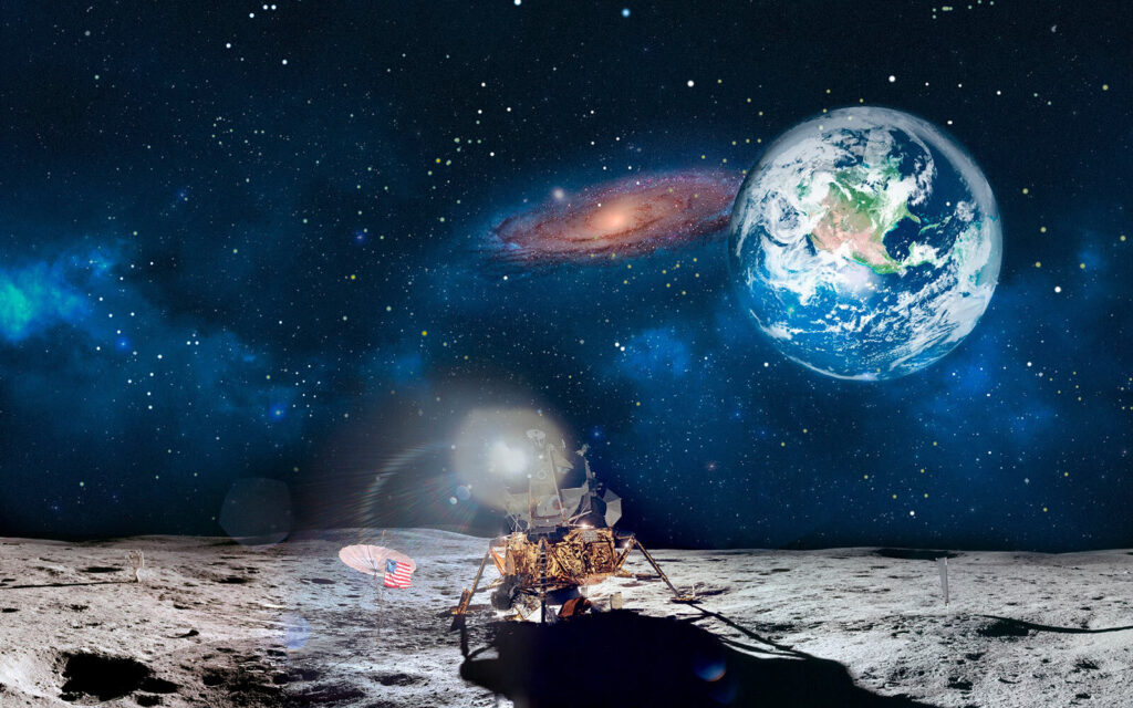 Tierra sobre la Luna — diseño completo