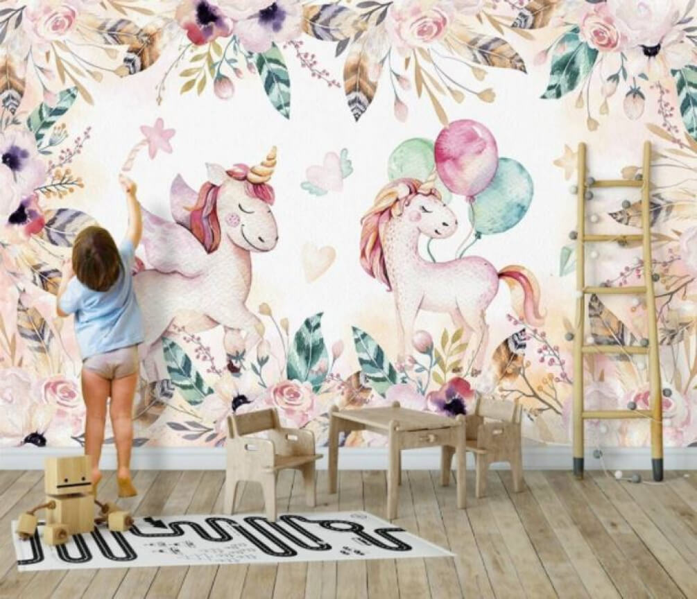 Unicornios con globos — interior 1