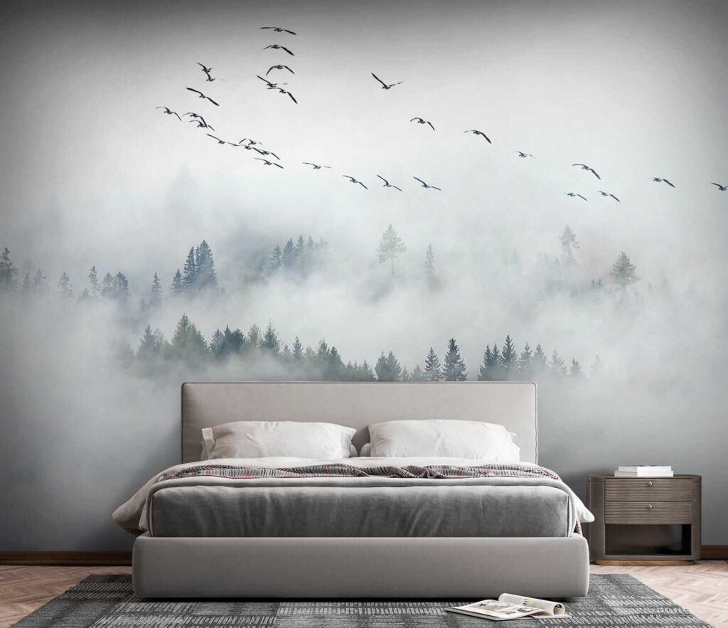 Bosque entre nubes blancas — interior 2