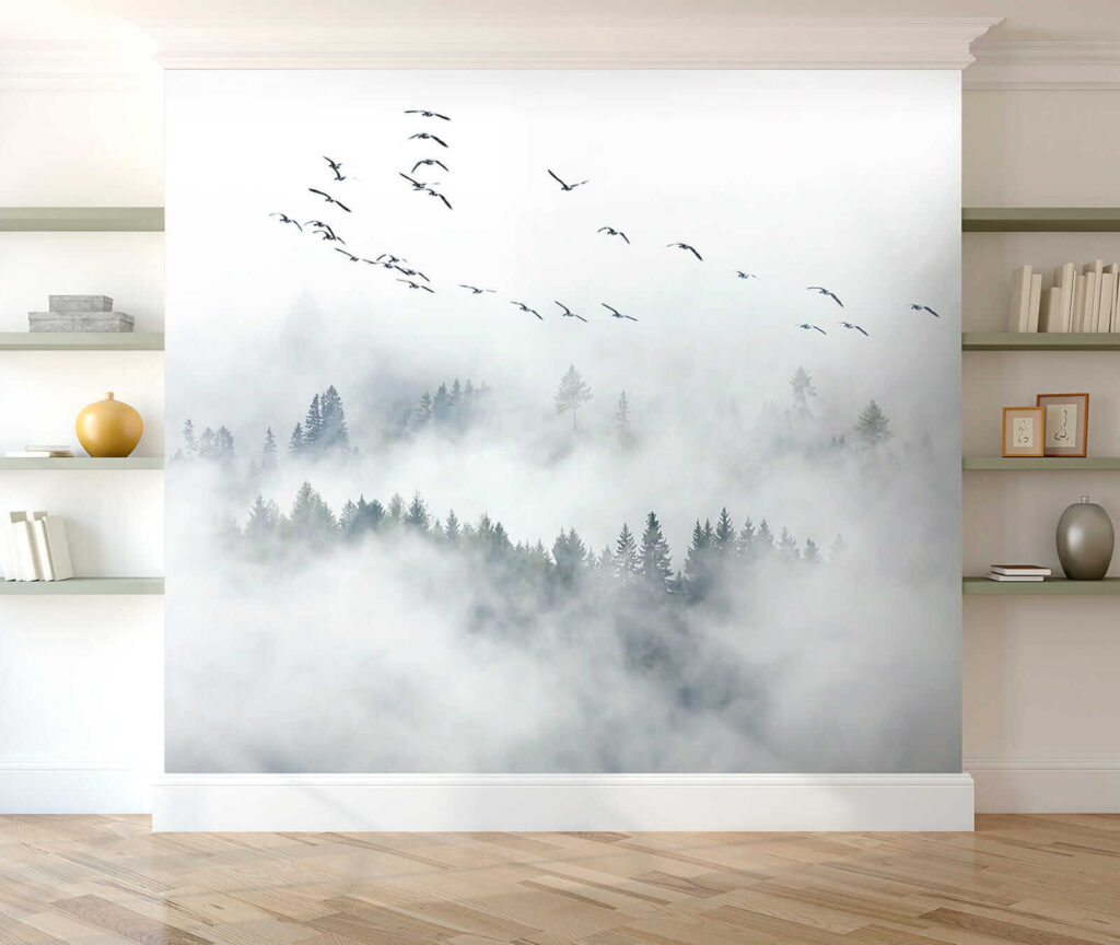 Bosque entre nubes blancas — interior 7