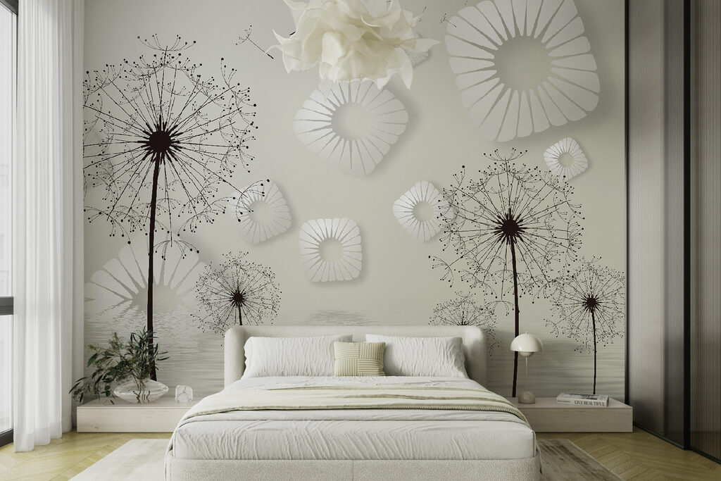 Penachos y flores blancas — interior 3