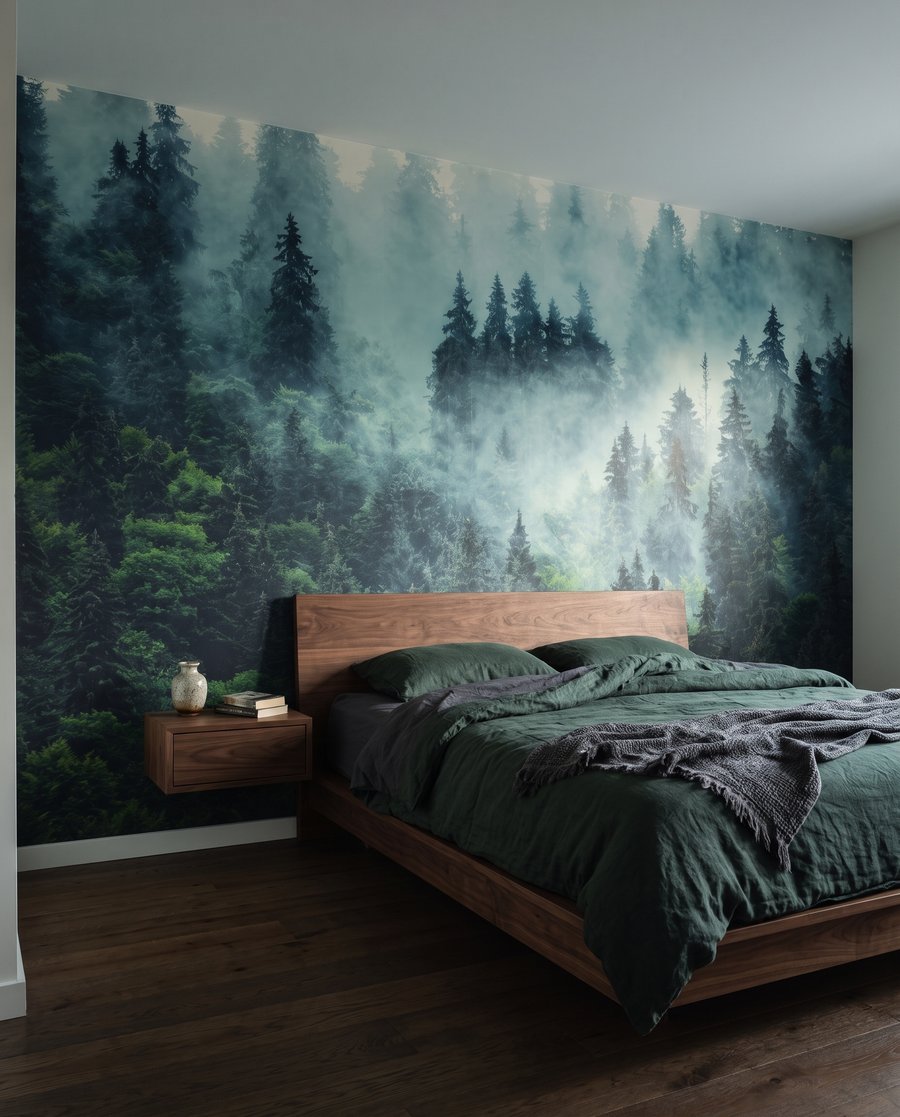Copas verdes en niebla — interior 2
