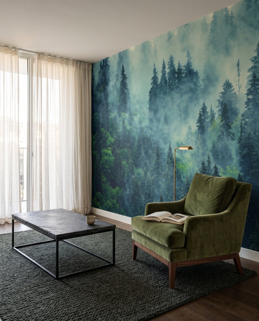 Copas verdes en niebla — interior 4