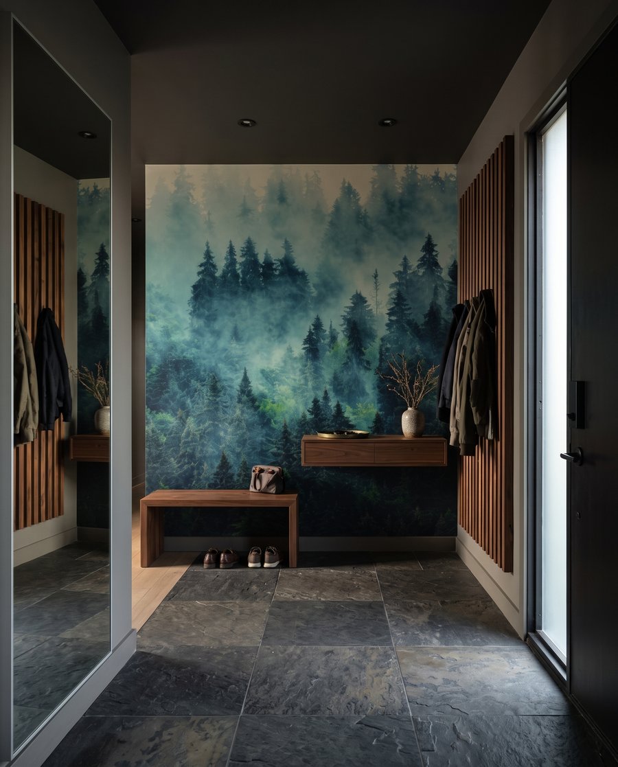Copas verdes en niebla — interior 5