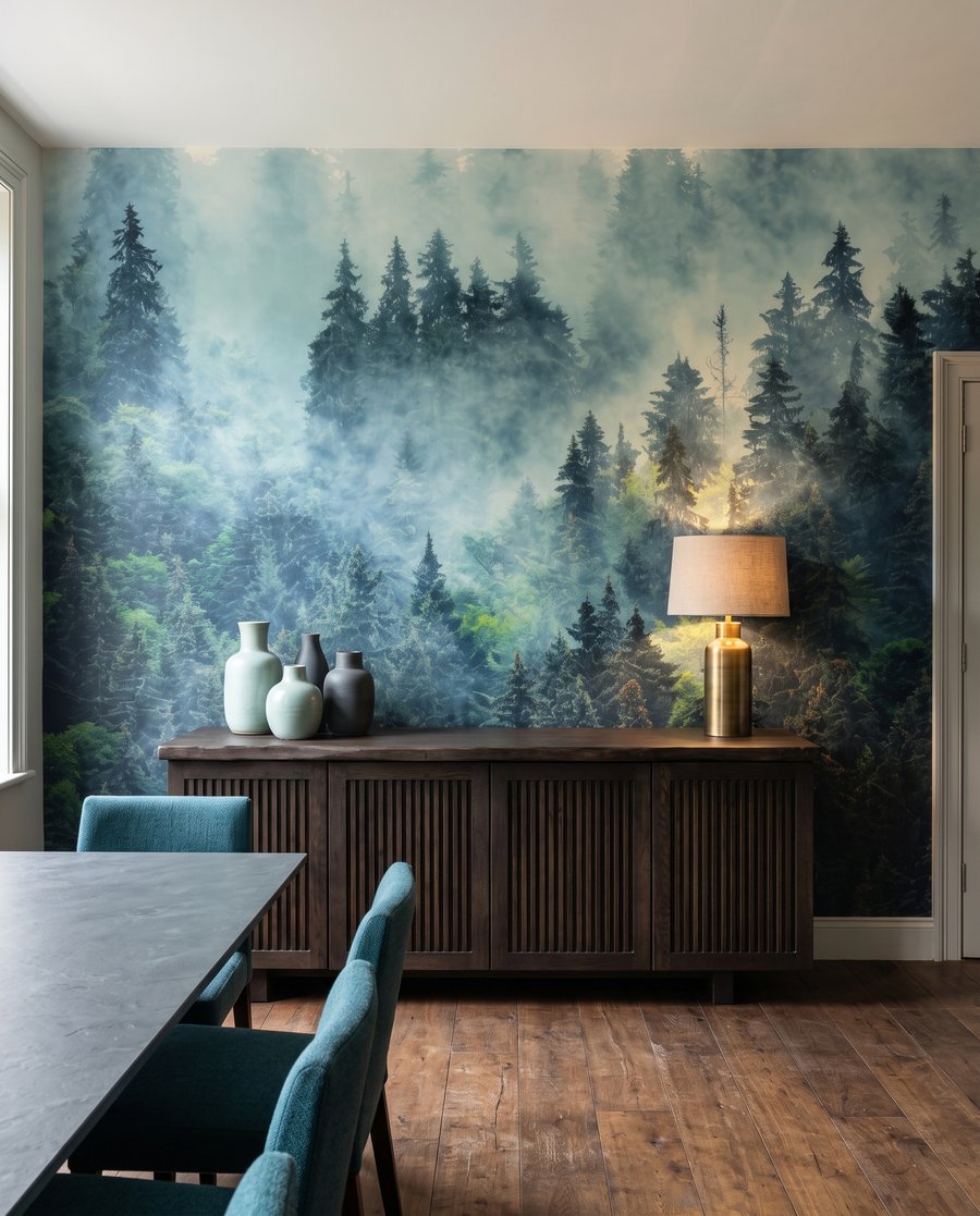 Copas verdes en niebla — interior 6