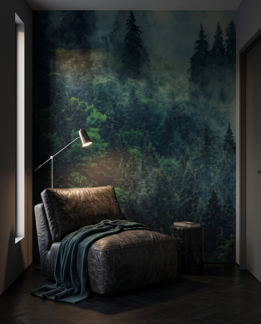 Copas verdes en niebla — interior 7