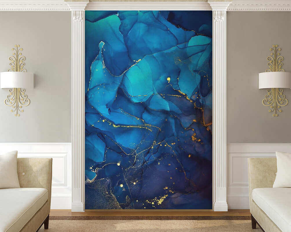 Nubes azules con oro — interior 2