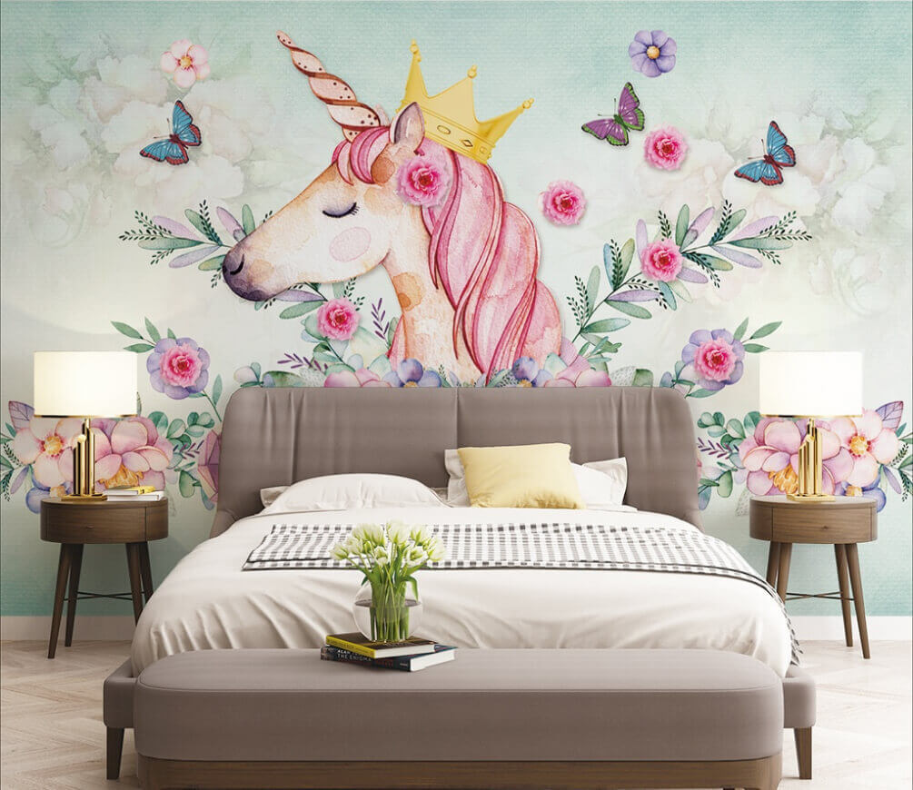 Unicornio con corona floral — interior 1