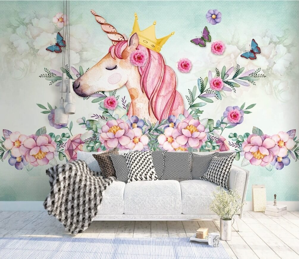 Unicornio con corona floral — interior 2