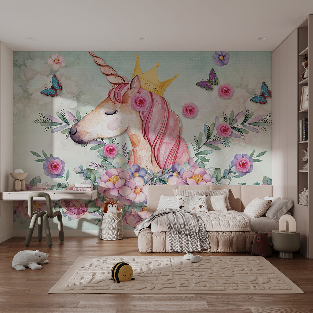 Unicornio con corona floral — interior 3