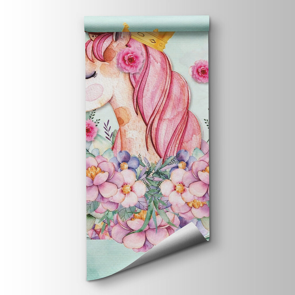 Unicornio con corona floral — vista del producto