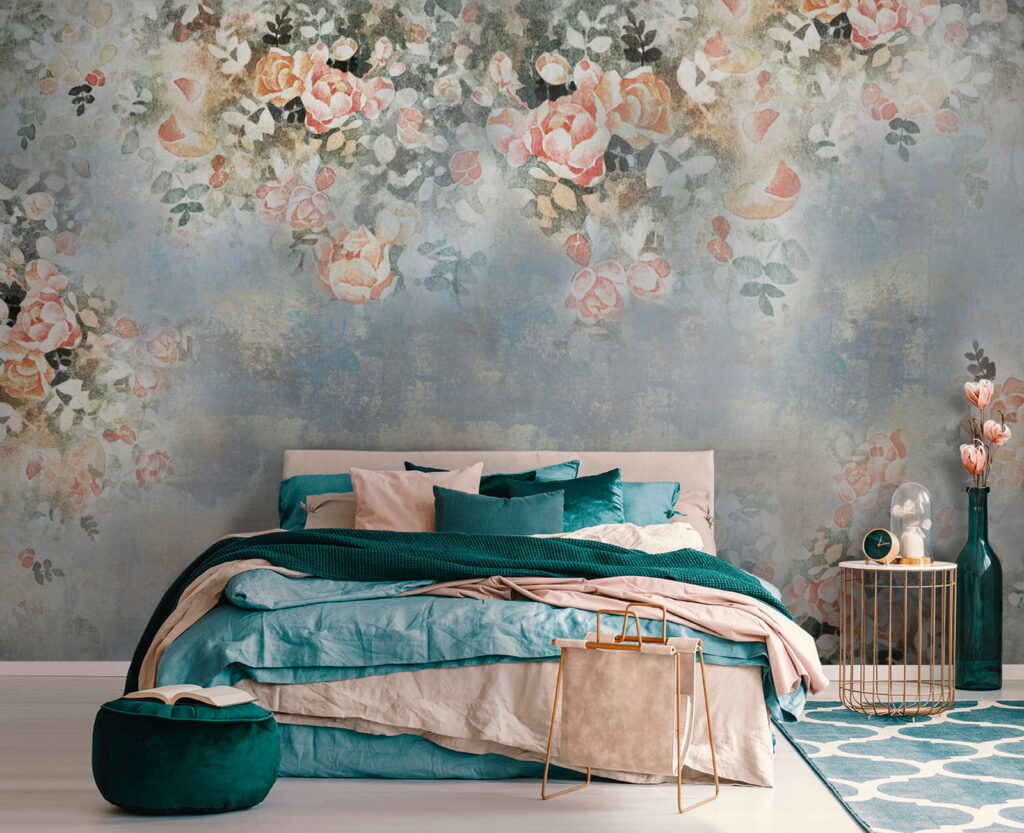 Rosas sobre pintura — interior 3