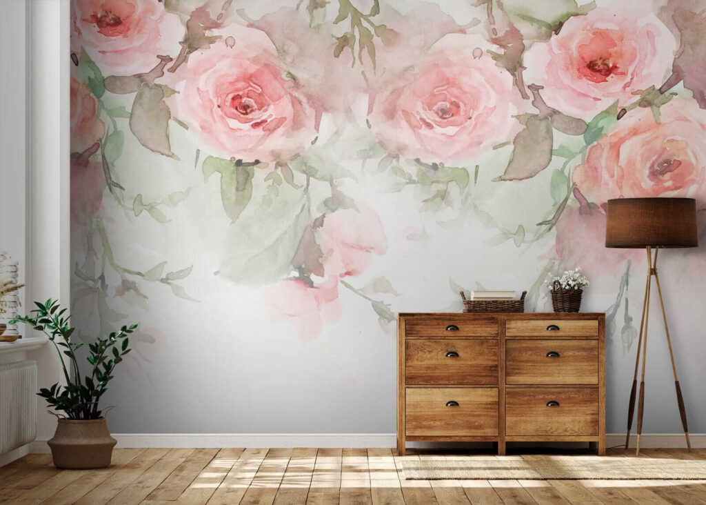 Rosas rosadas colgantes — interior 7