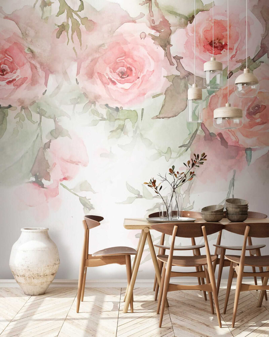 Rosas rosadas colgantes — interior 8