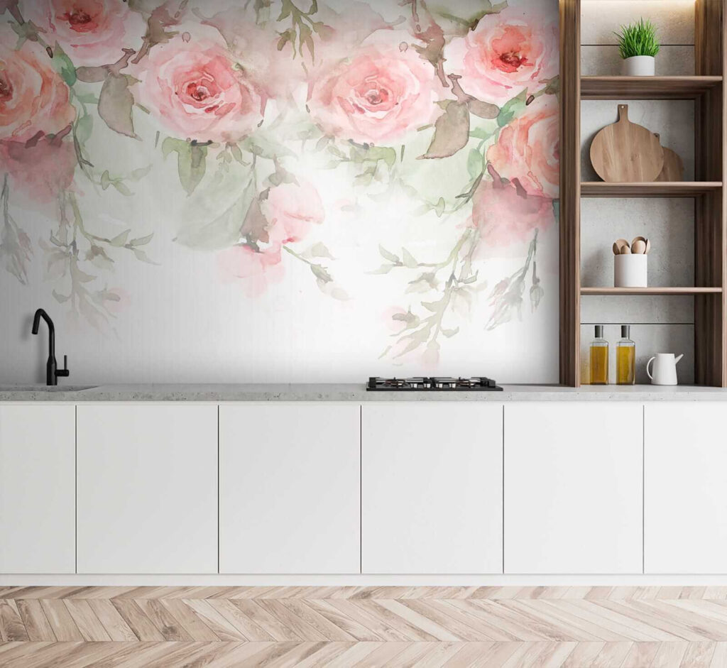 Rosas rosadas colgantes — interior 9