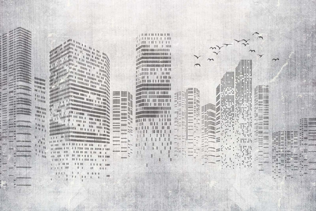 Fachadas urbanas en gris — diseño completo