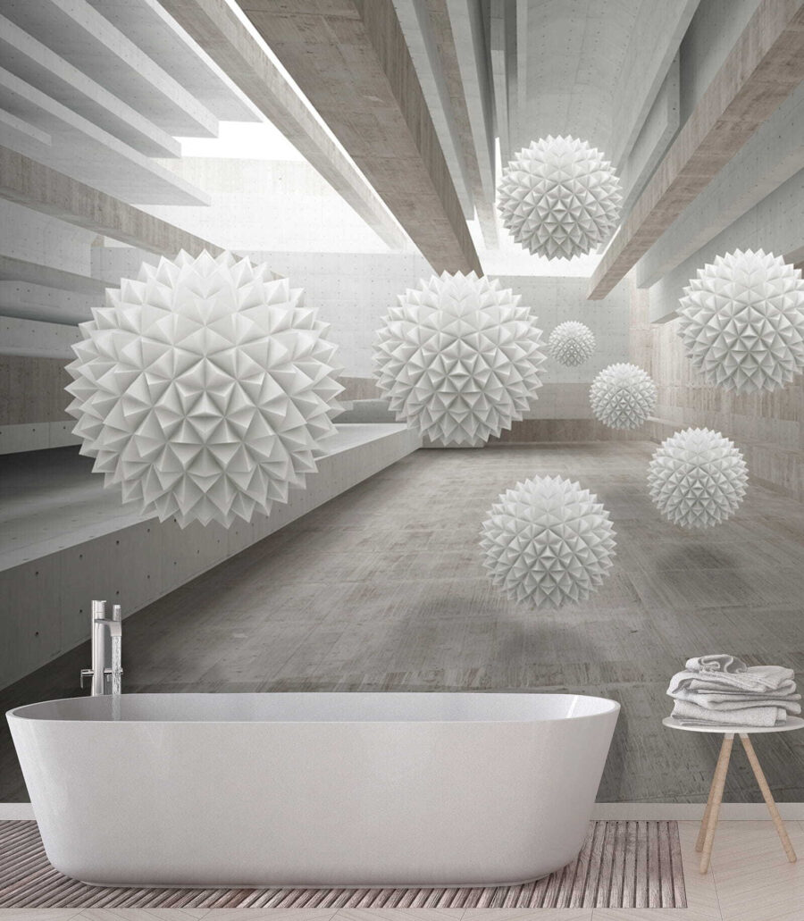 Bolas erizadas en pasillo — interior 9