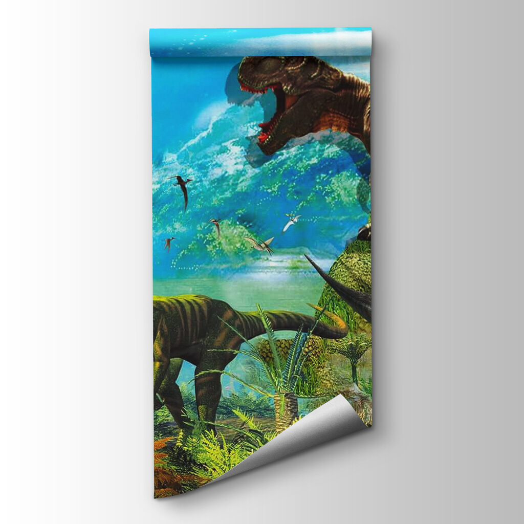 Dinosaurios en selva azul — vista del producto