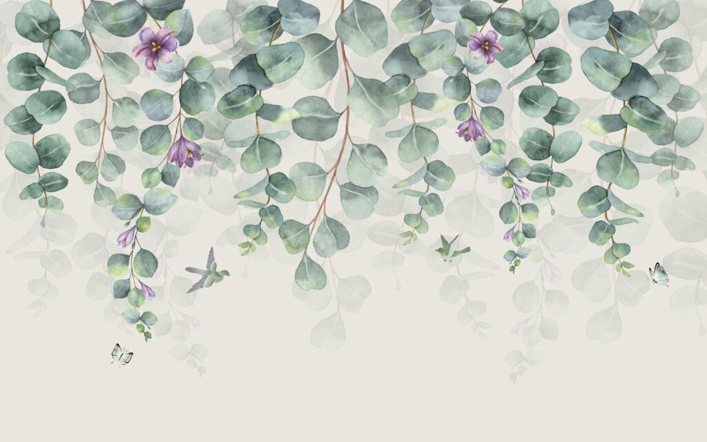 Ramas colgantes lilas — diseño completo
