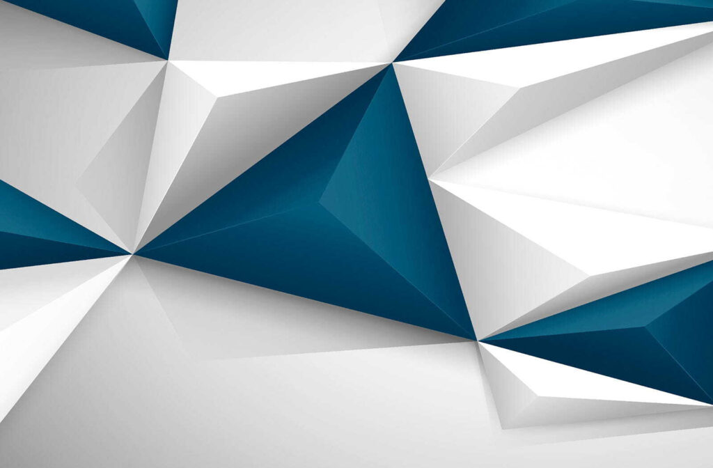Facetas azules y blancas — diseño completo