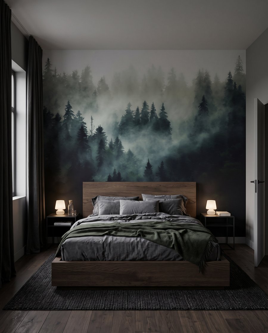 Coníferas en la niebla — interior 2