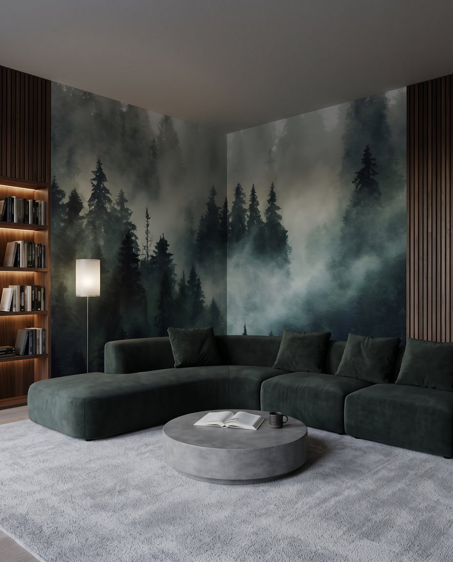 Coníferas en la niebla — interior 3