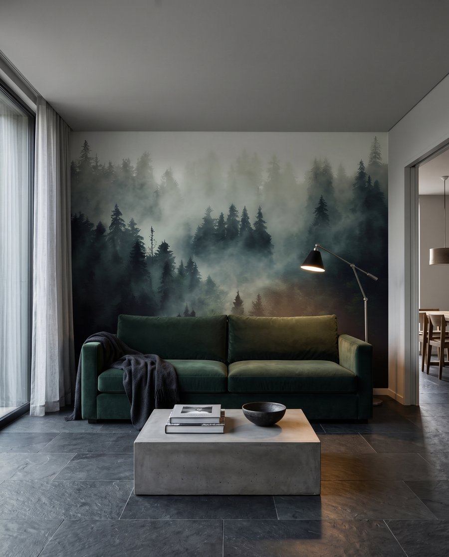 Coníferas en la niebla — interior 6