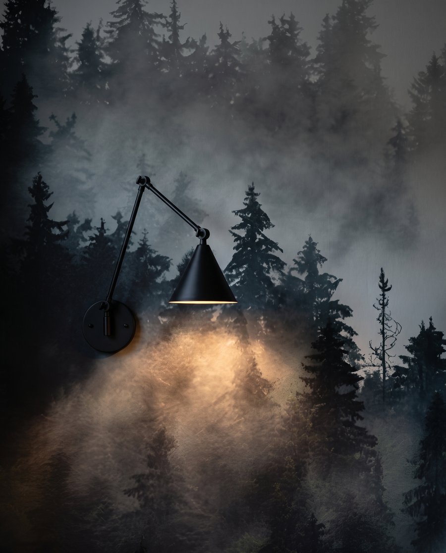 Coníferas en la niebla — detalle