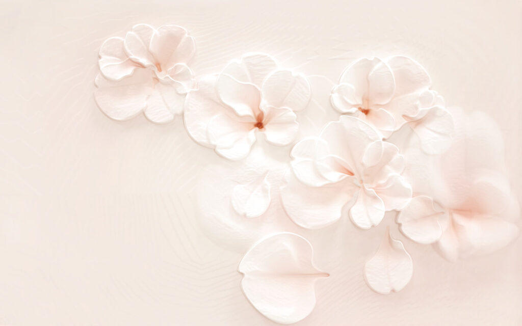 Flores flotantes sobre agua — diseño completo