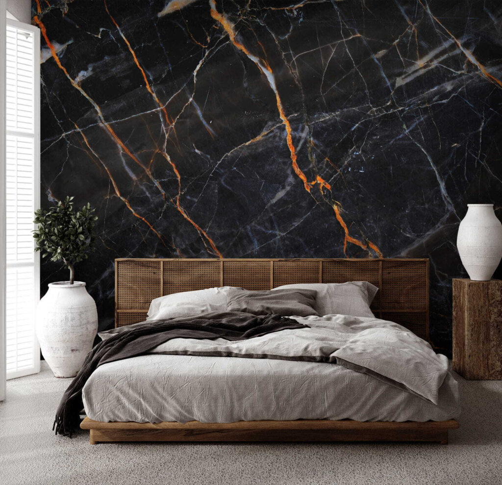 Vetas cobrizas sobre negro — interior 2