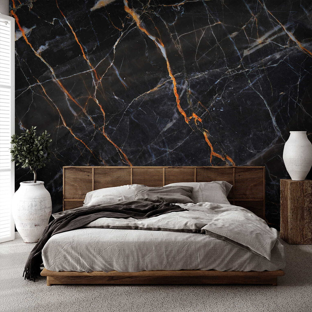 Vetas cobrizas sobre negro — interior 10