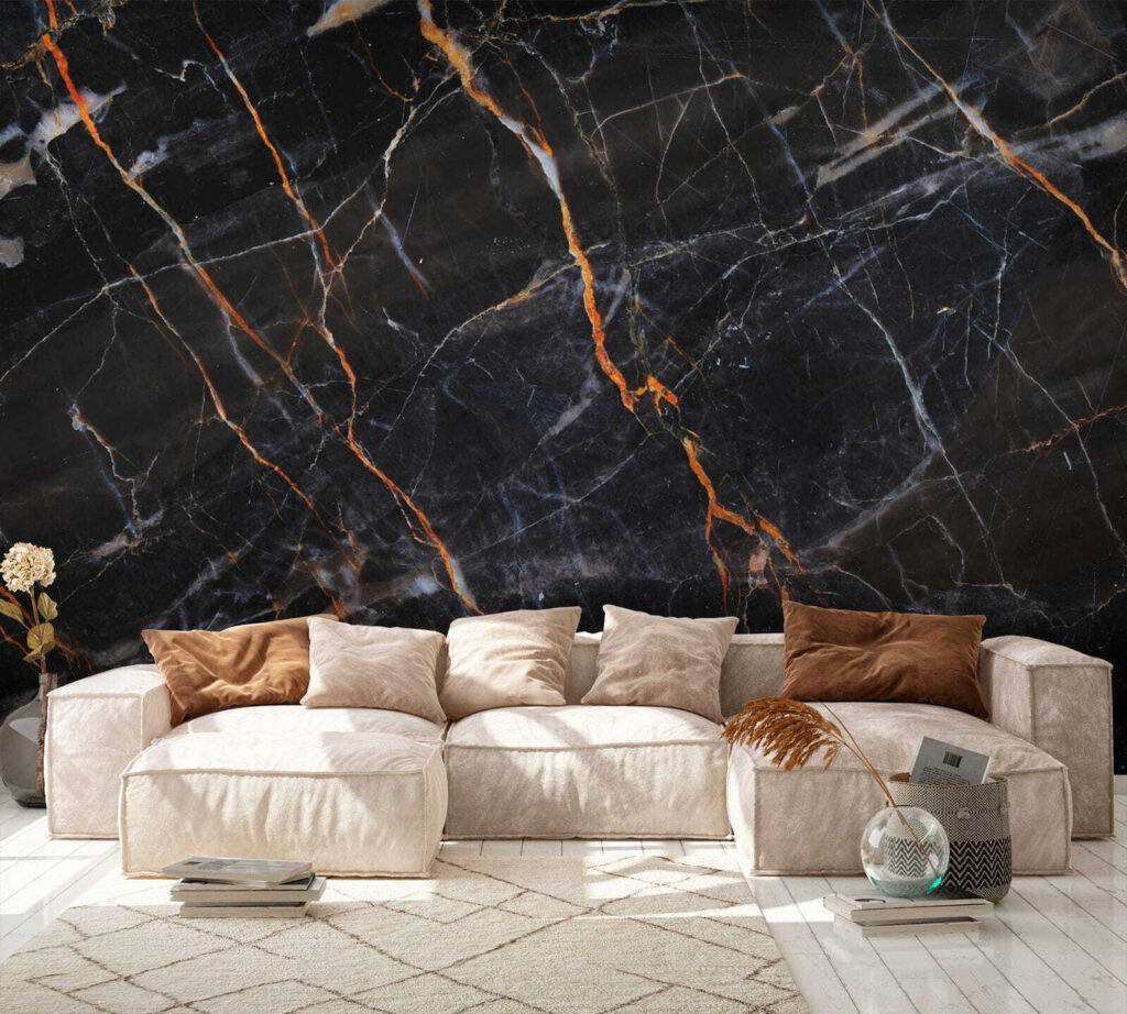 Vetas cobrizas sobre negro — interior 5