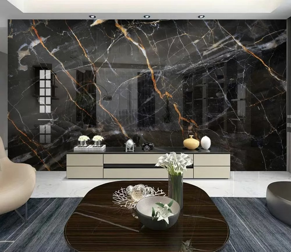 Vetas cobrizas sobre negro — interior 1