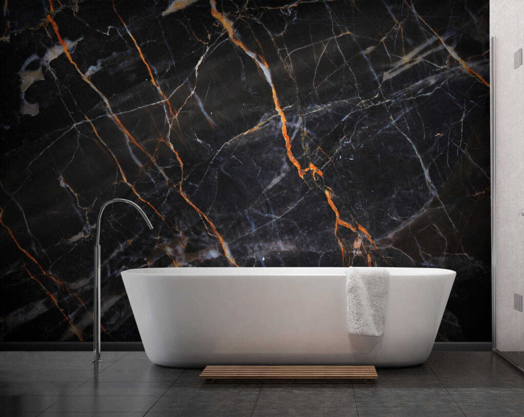 Vetas cobrizas sobre negro — interior 9