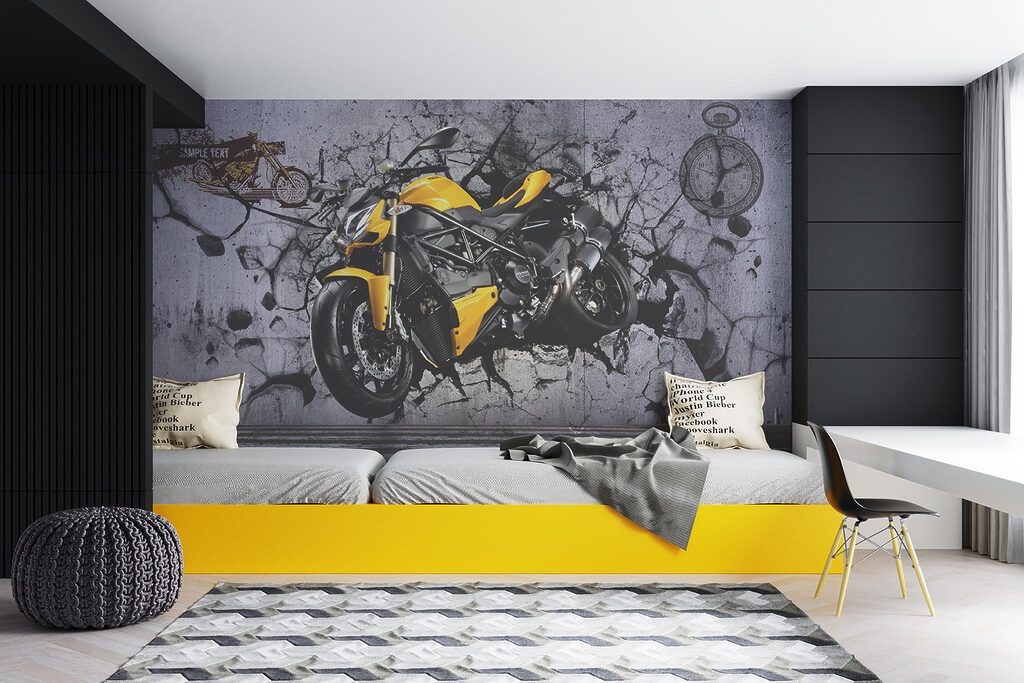 Moto contra la pared — interior 4