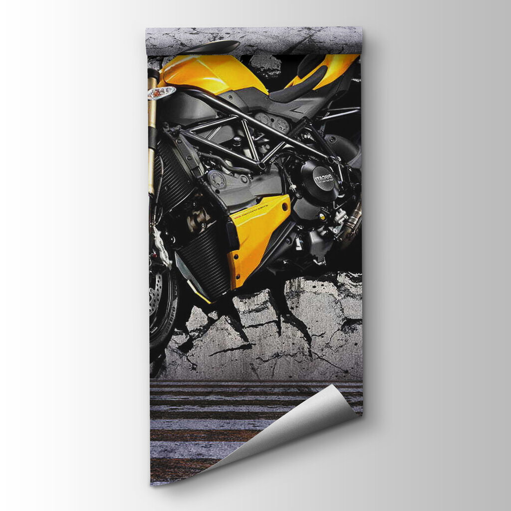 Moto contra la pared — vista del producto