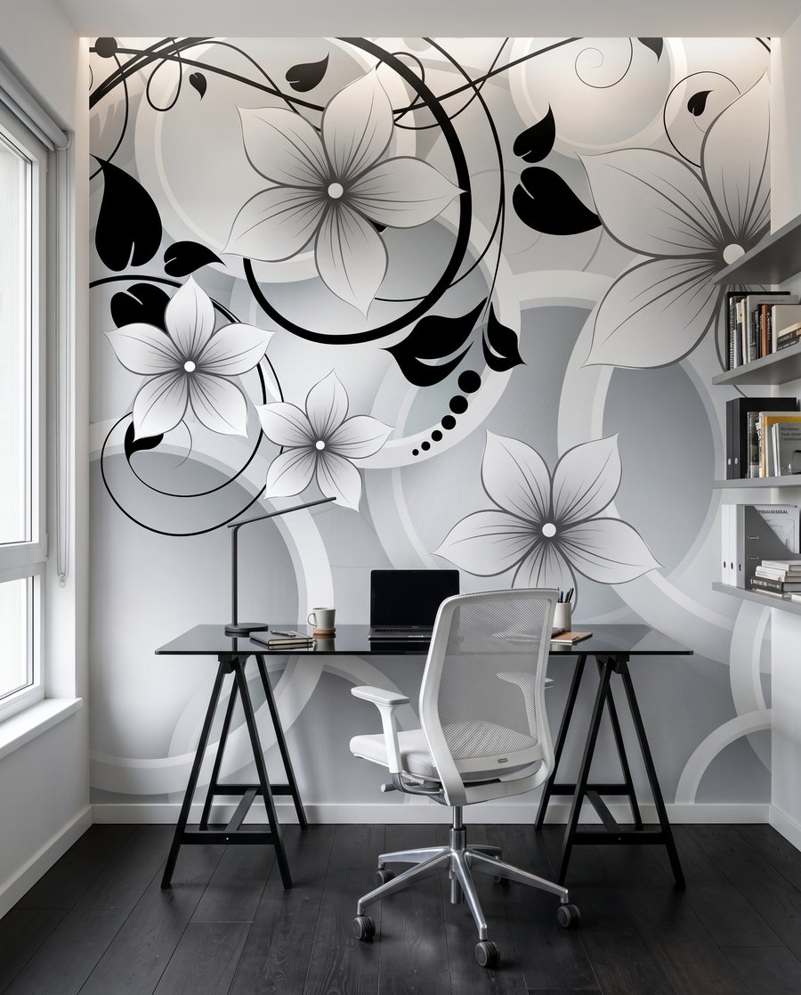 Flores entre anillos blancos — interior 5