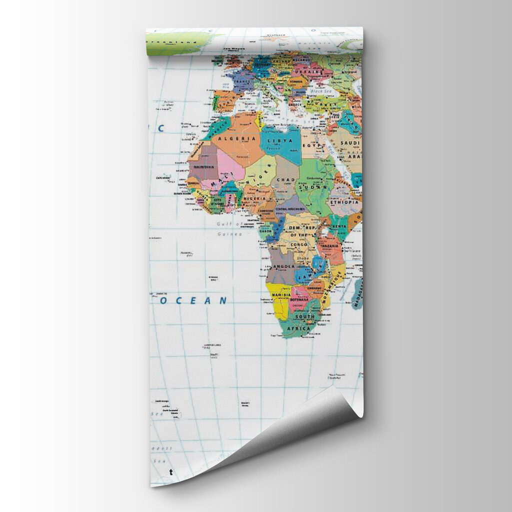 Mapa con meridianos blancos — vista del producto