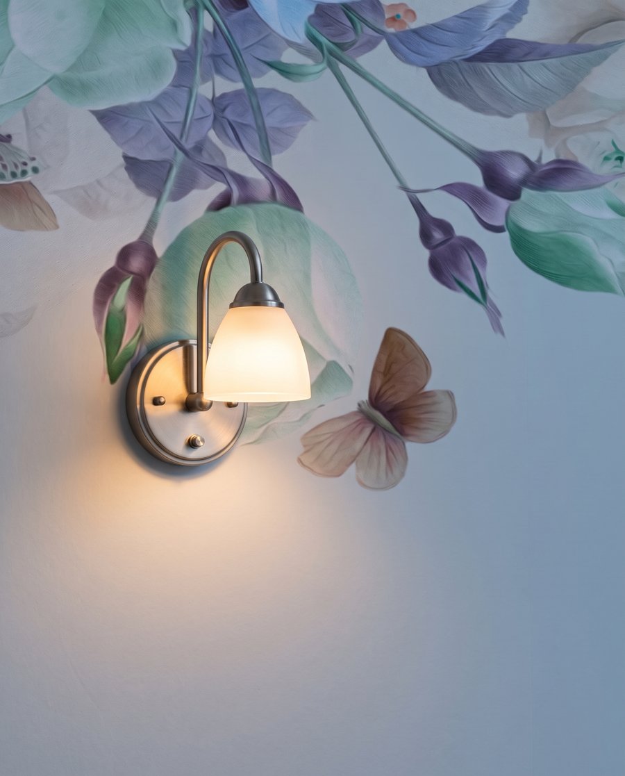 Flores colgantes desde arriba — detalle