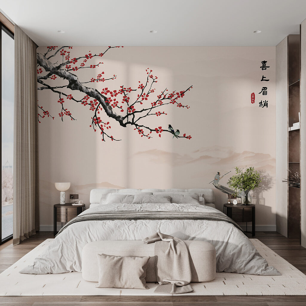 Rama de flores rojas — interior 2