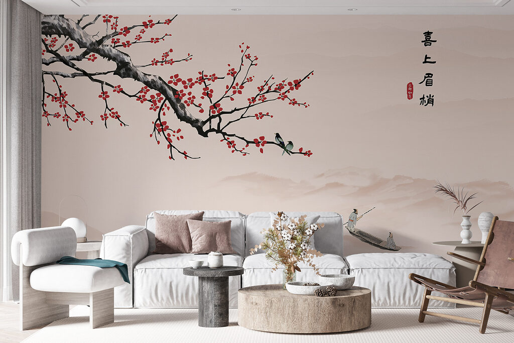 Rama de flores rojas — interior 3